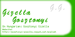 gizella gosztonyi business card